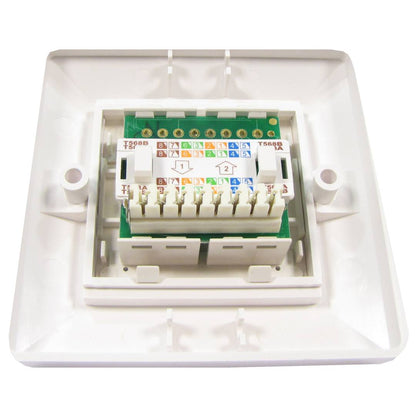 Placa de pared de 80x80 de 1 RJ45 Cat.6 FTP