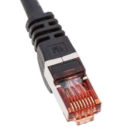Cable extensor S/FTP Cat. 6 LSZH para fijación a panel macho a hembra negro de 3 m