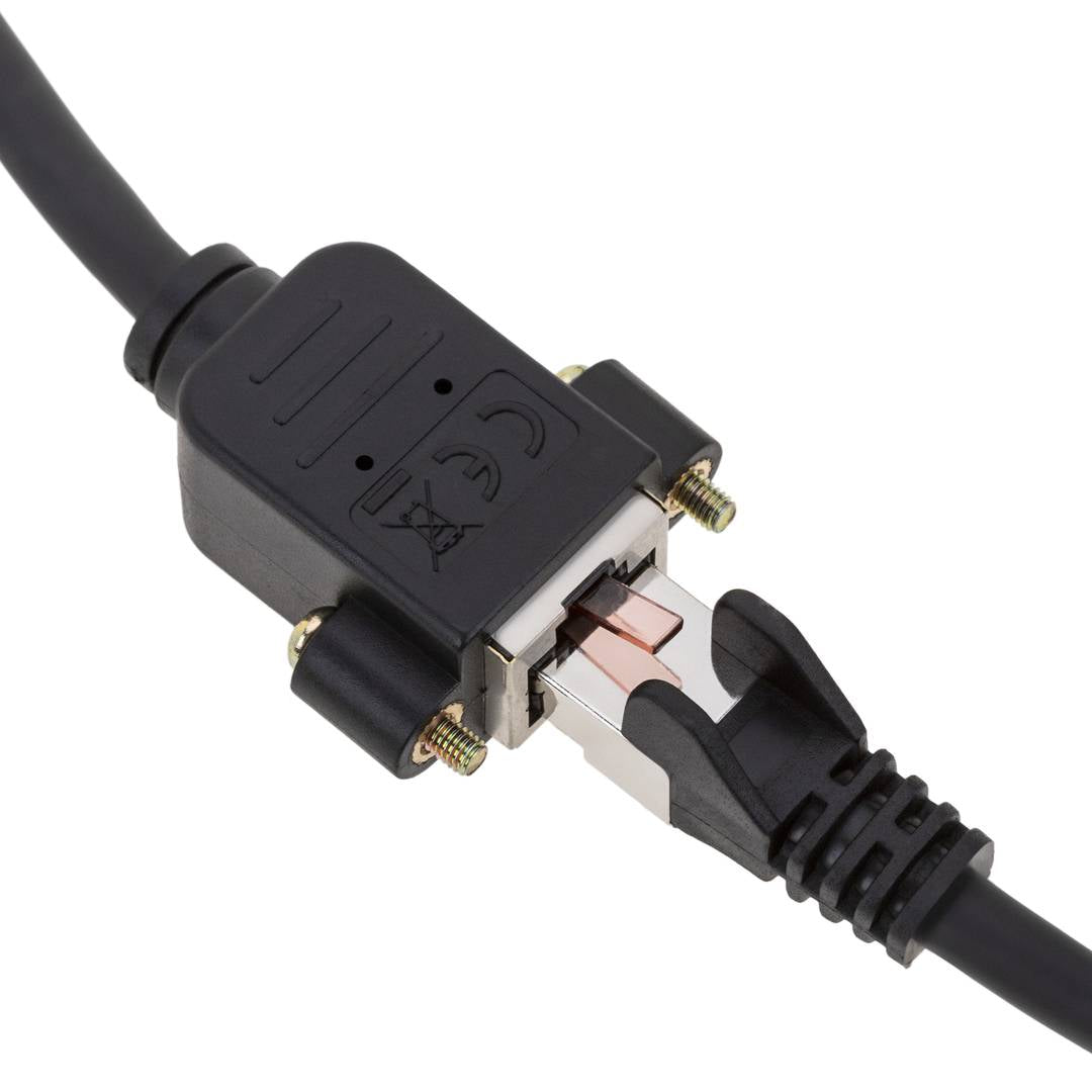 Cable extensor S/FTP Cat. 6 LSZH para fijación a panel macho a hembra negro de 3 m