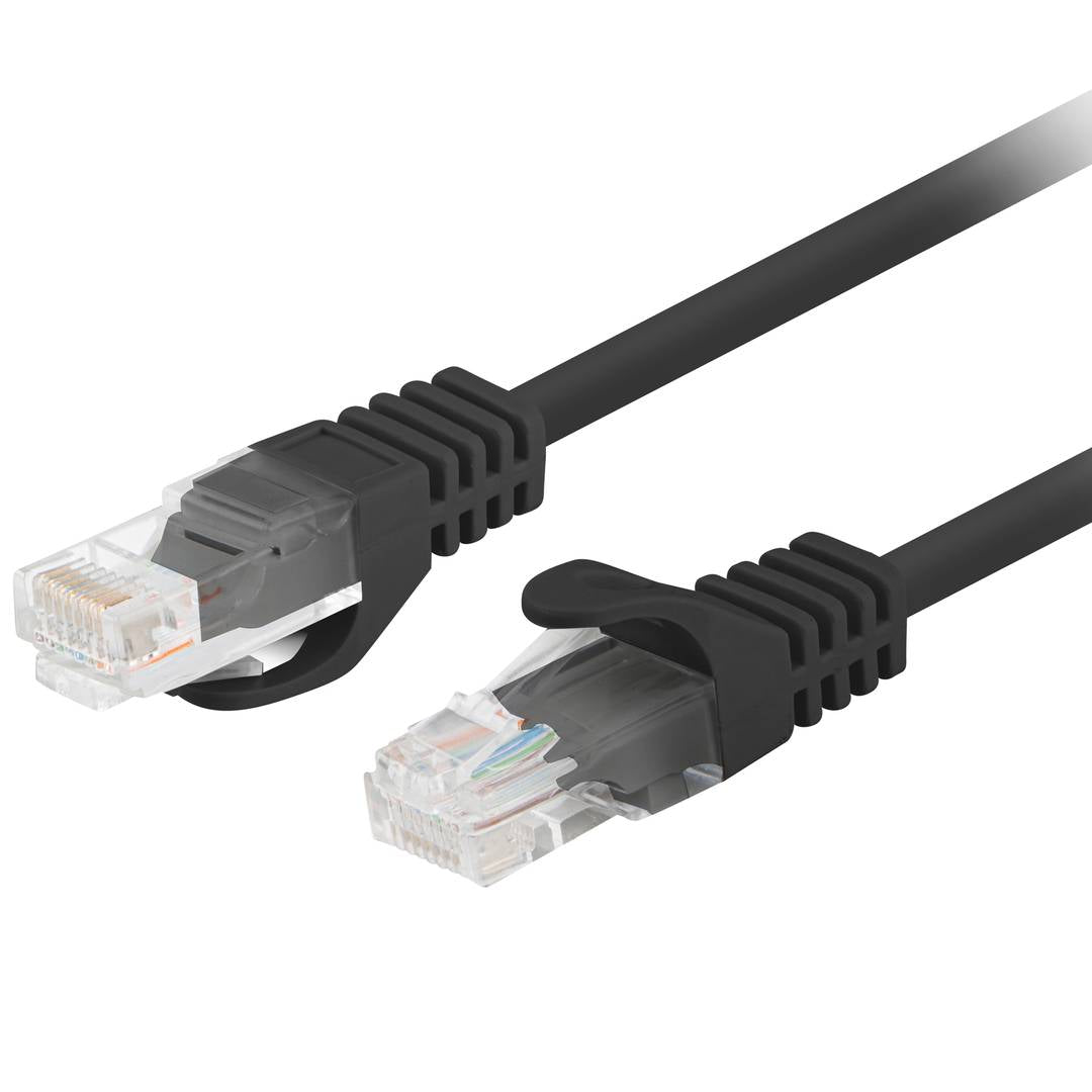 Cable de red ethernet Cat. 6 UTP de 0,25 m de color negro PCU6-10CC-0025-BK