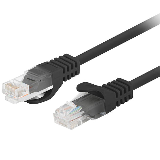Cable de red ethernet Cat. 6 UTP de 0,25 m de color negro PCU6-10CC-0025-BK