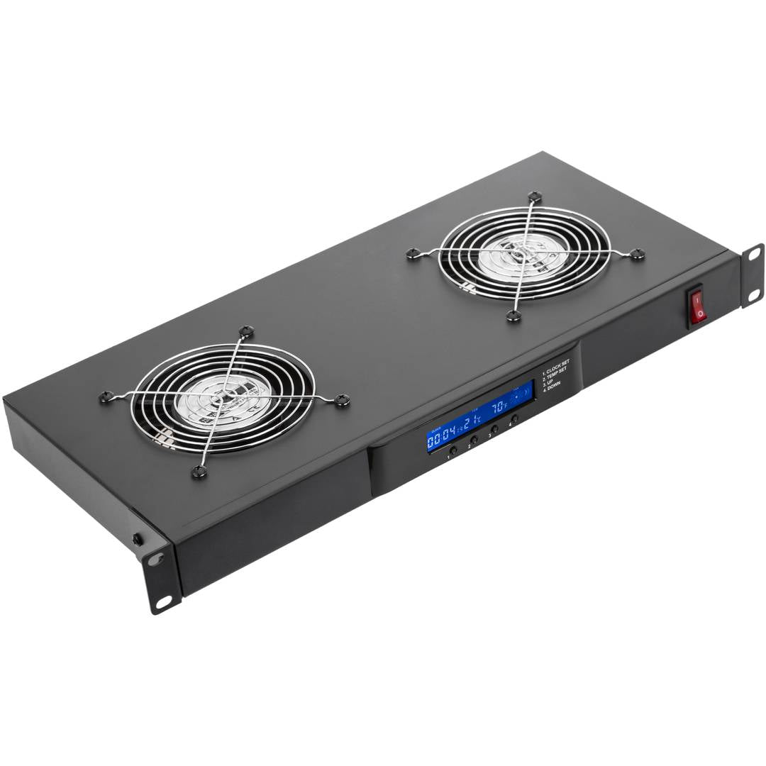 Kit de ventilación con termostato para armario rack 19' de 2 ventiladores de 120mm