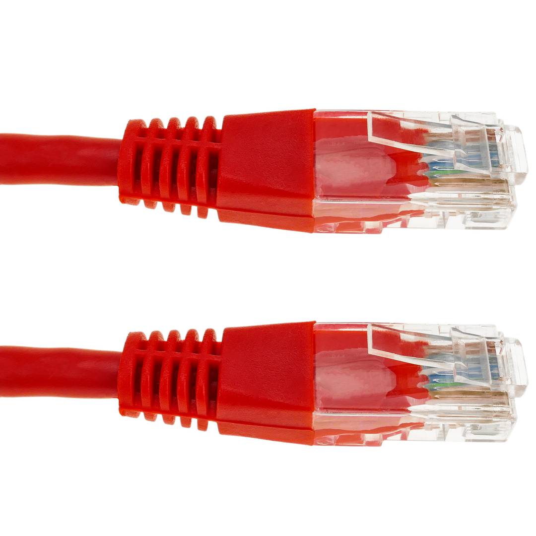 Cable de red ethernet Cat. 5e UTP de 0,25 m de color rojo