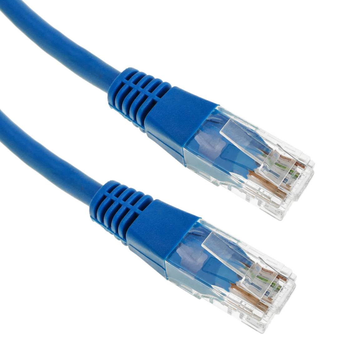Cable de red ethernet Cat. 5e UTP de 0,25 m de color azul