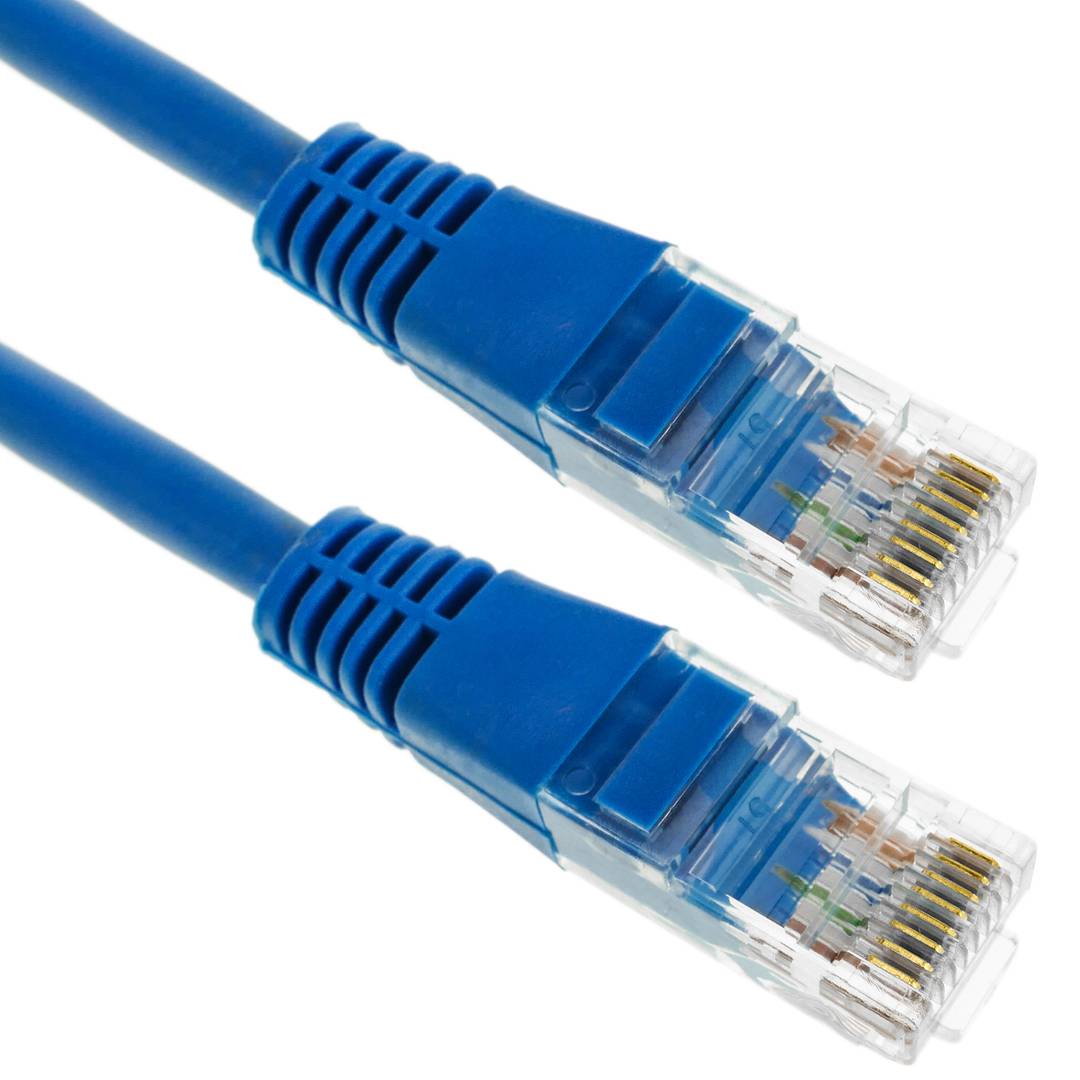 Cable de red ethernet Cat. 5e UTP de 0,25 m de color azul