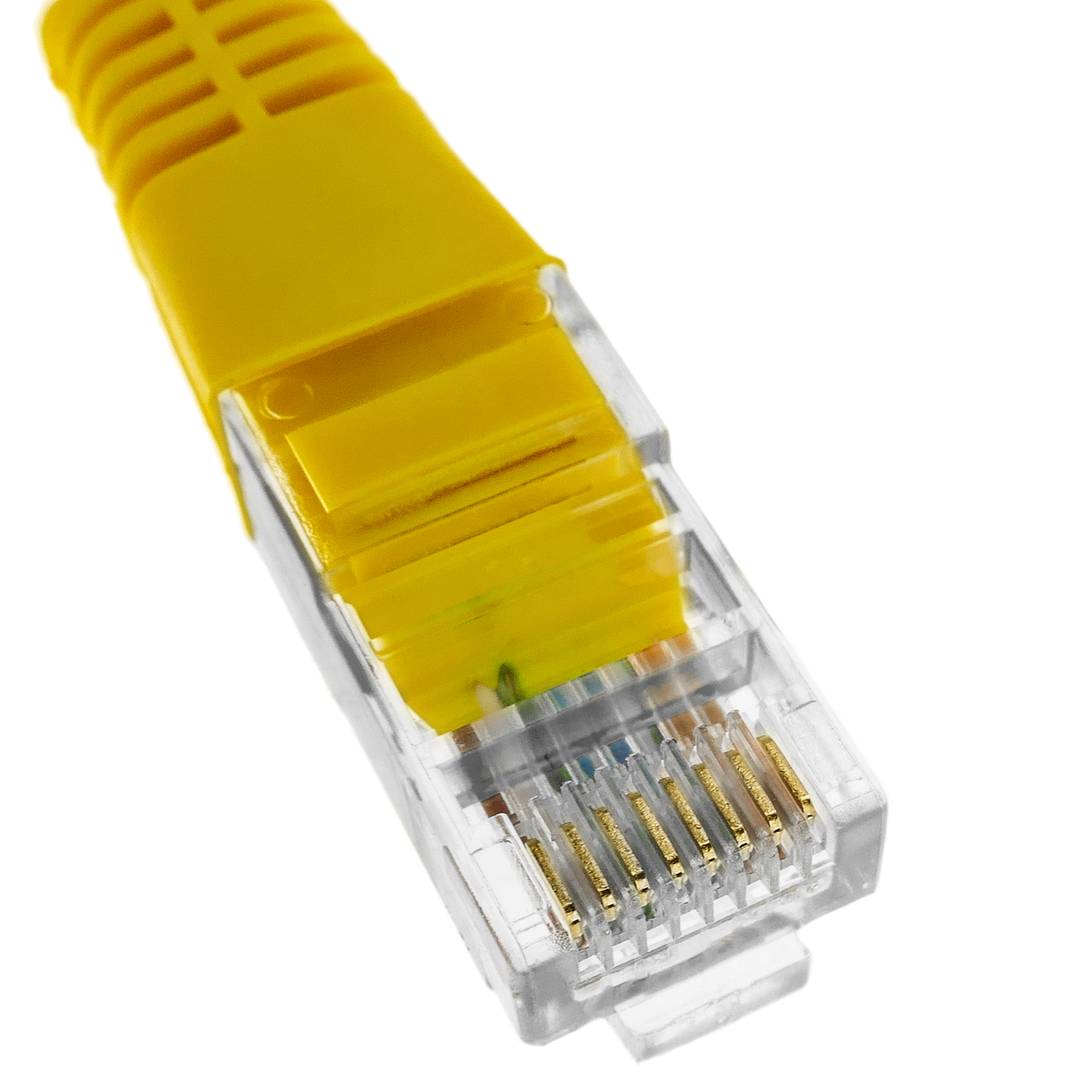 Cable de red ethernet Cat. 5e UTP de 0,5 m de color amarillo