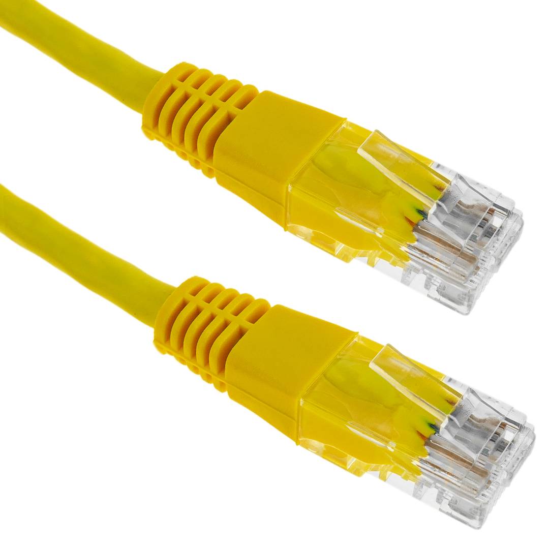 Cable de red ethernet Cat. 5e UTP de 1 m de color amarillo