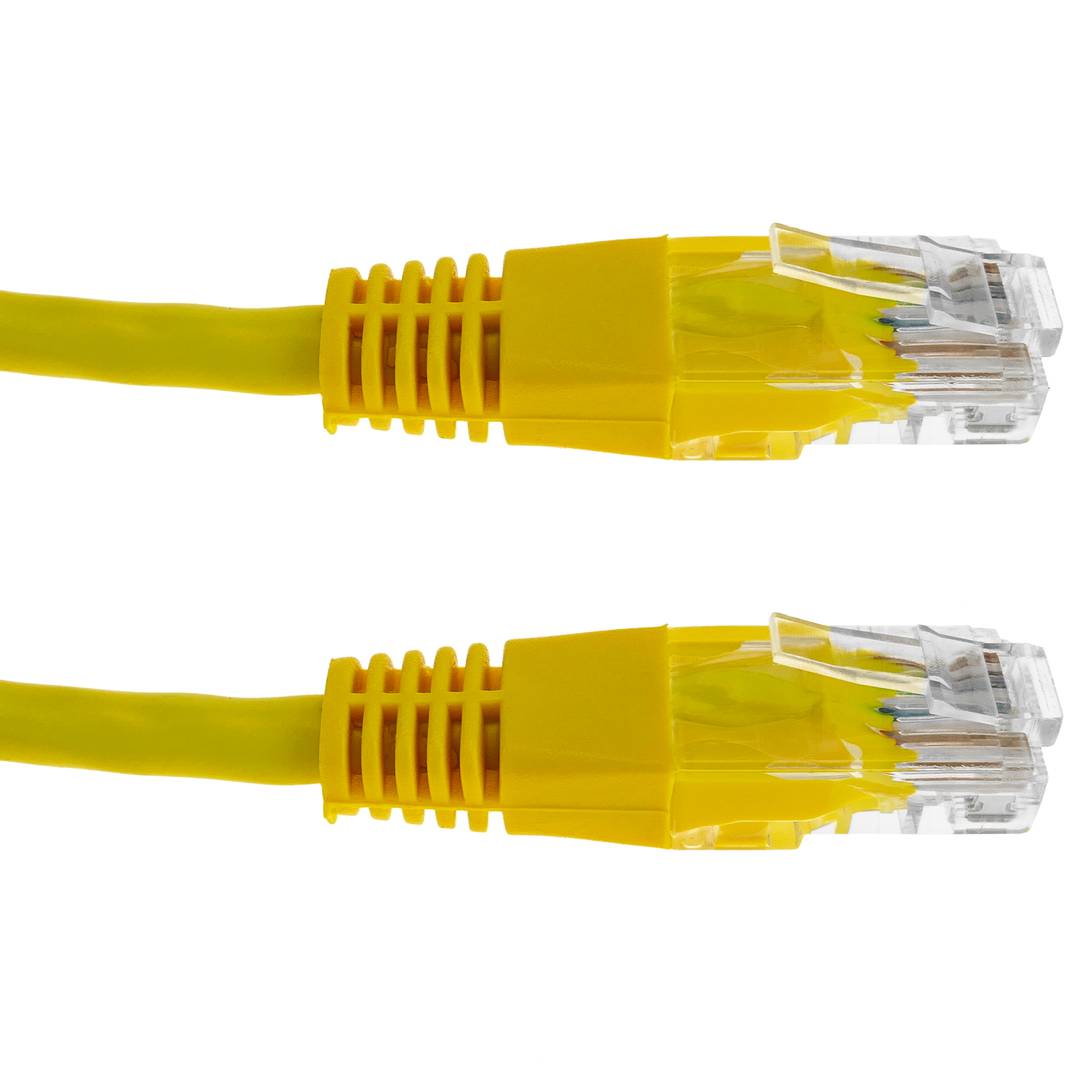 Cable de red ethernet Cat. 5e UTP de 1 m de color amarillo