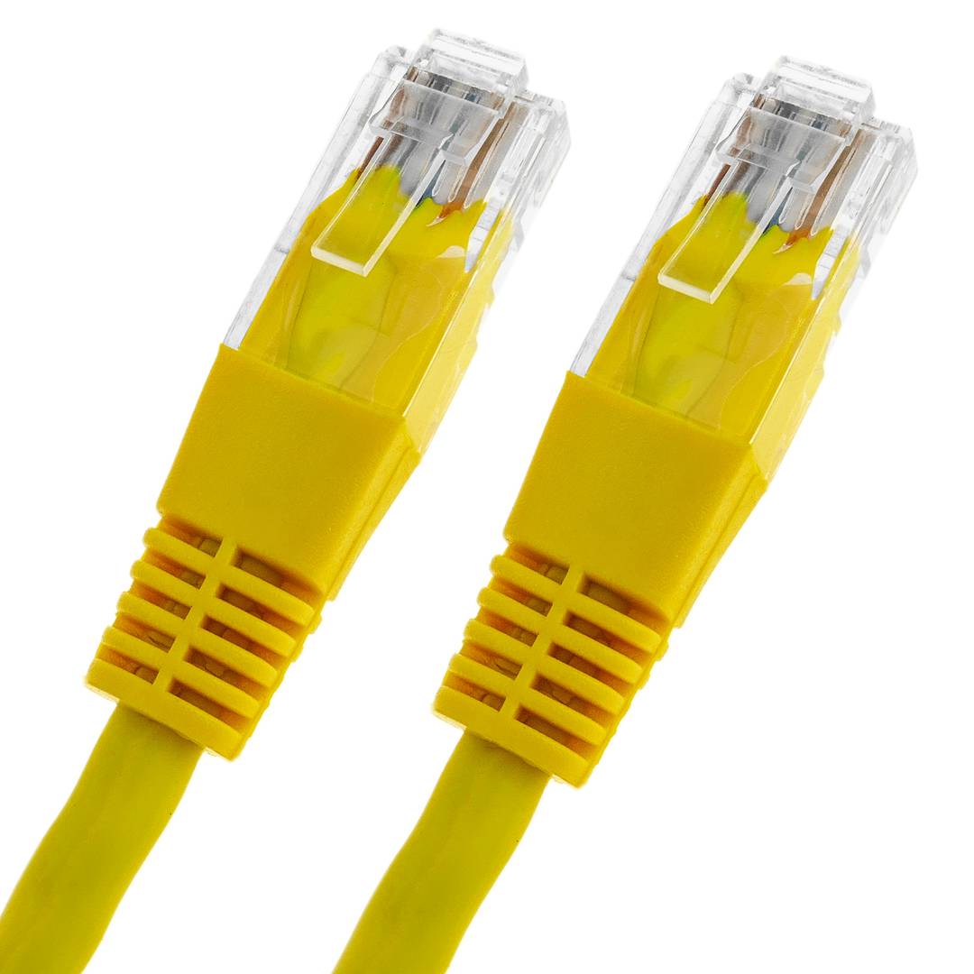 Cable de red ethernet Cat. 5e UTP de 2 m de color amarillo