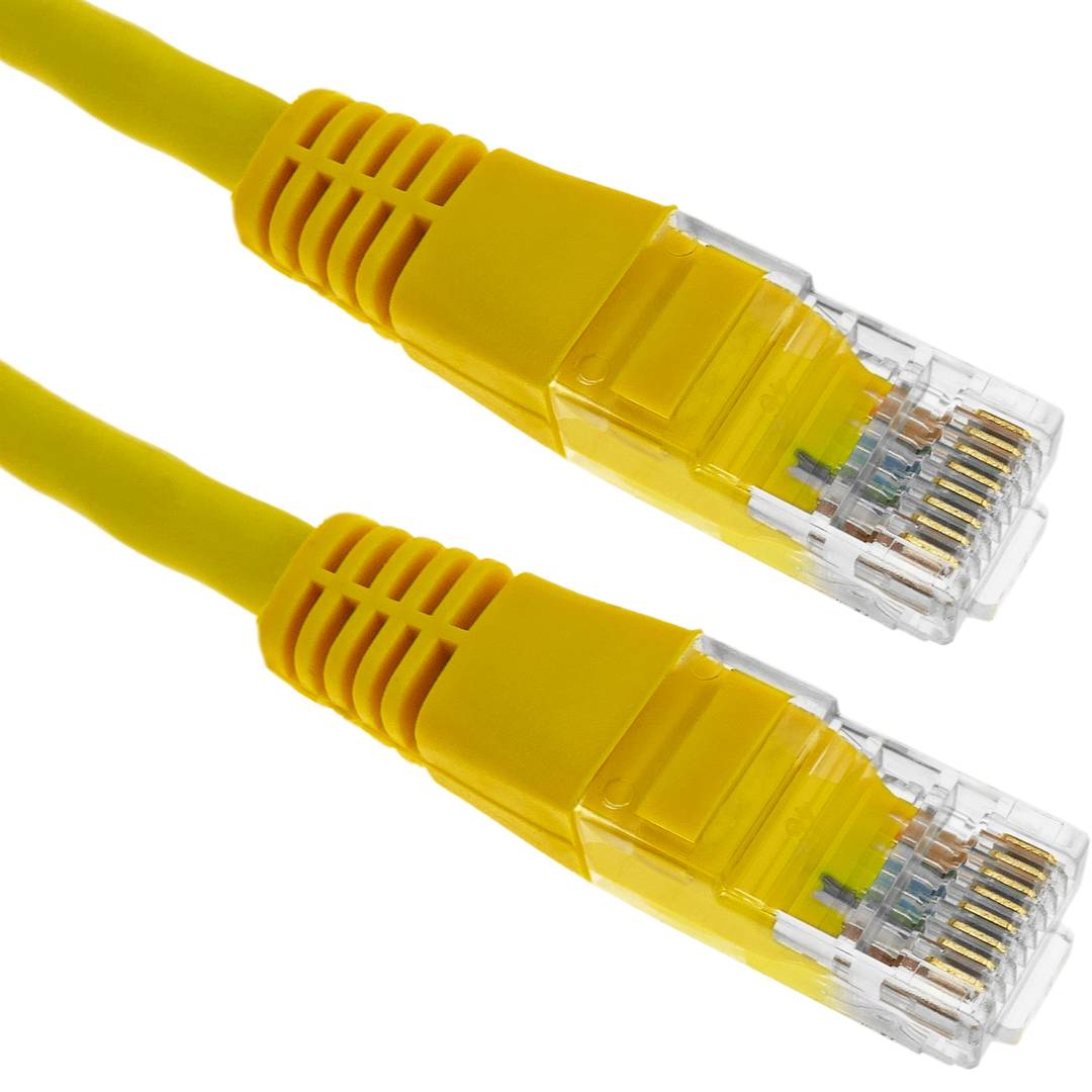 Cable de red ethernet Cat. 5e UTP de 3 m de color amarillo