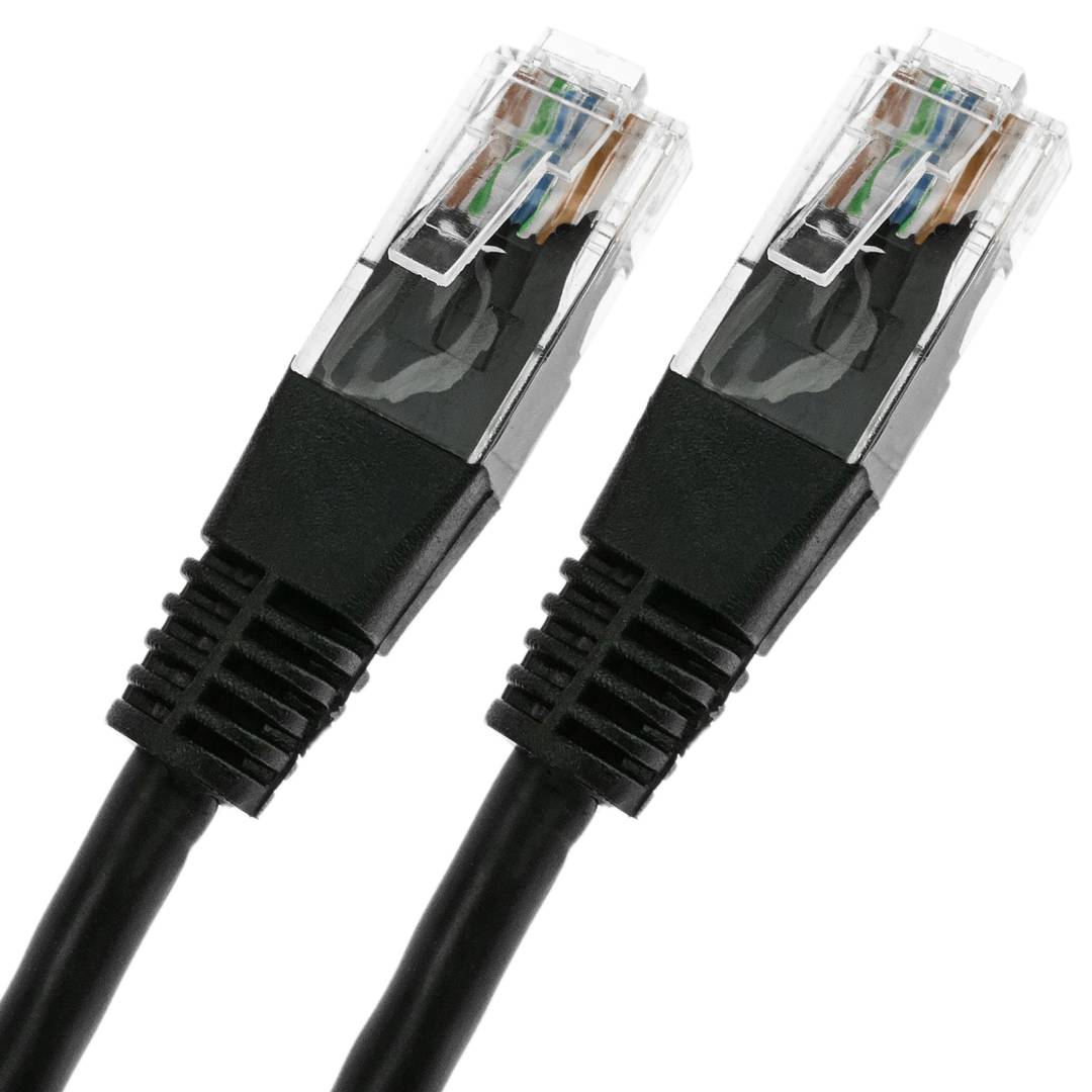 Cable de red ethernet Cat. 5e UTP de 1 m de color negro
