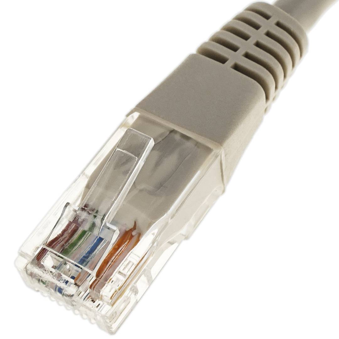 Cable de red ethernet Cat. 5e UTP de 3 m de color gris