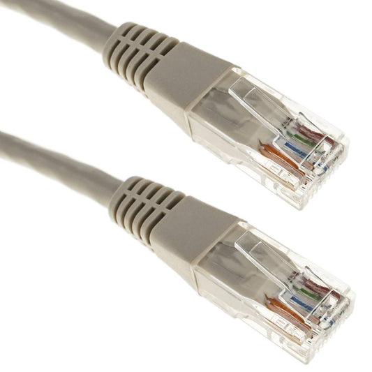 Cable de red ethernet Cat. 5e UTP de 20 m de color gris