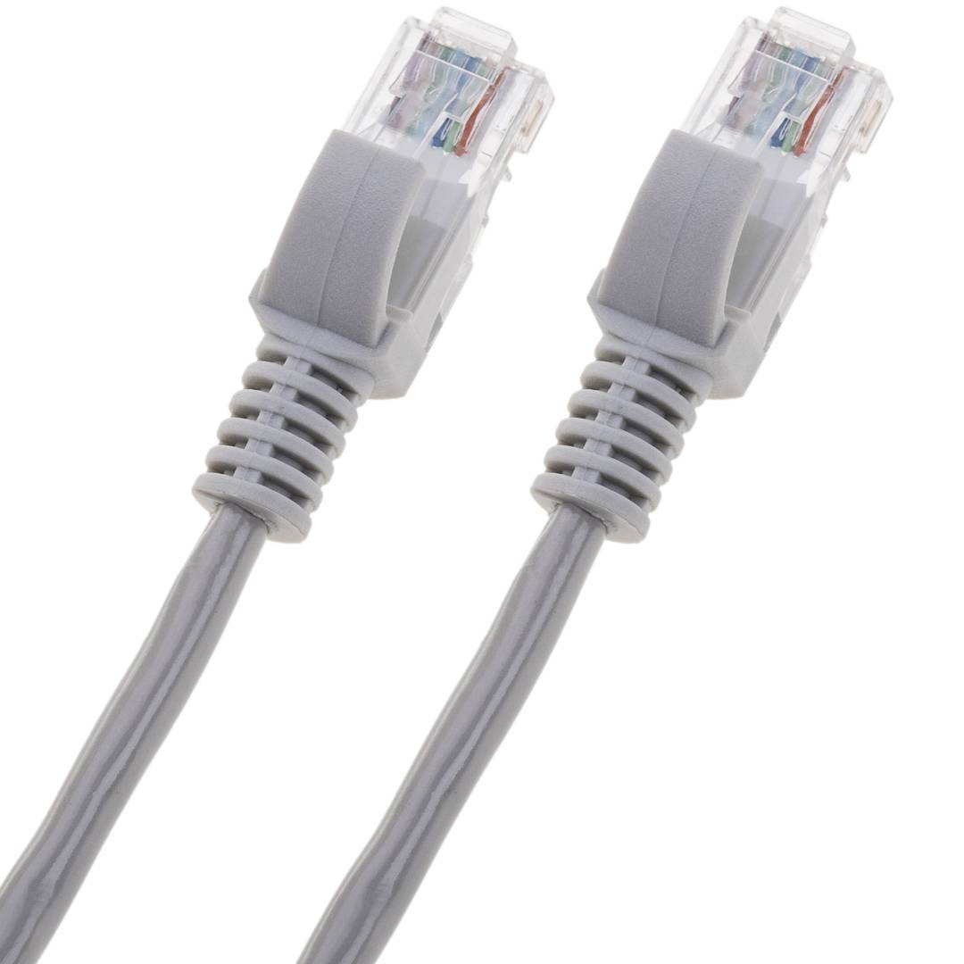 Cable de red ethernet Cat. 5e UTP de 30 m de color gris