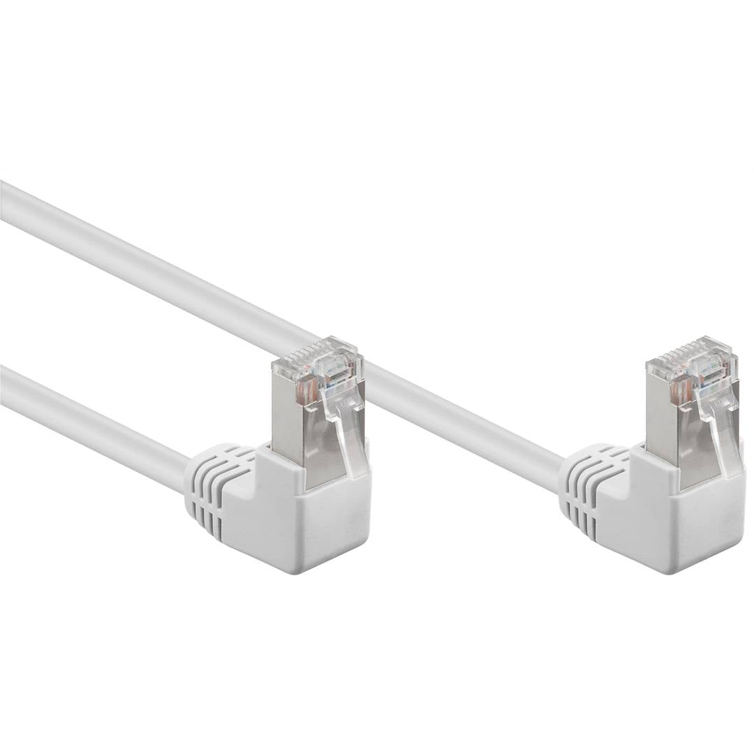 Cable de red ethernet Cat. 5e FTP Acodado de 1m de color gris