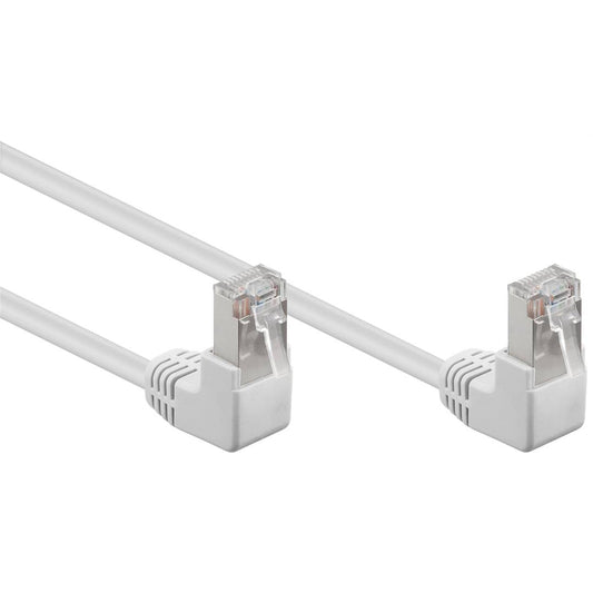 Cable de red ethernet Cat. 5e FTP Acodado de 1m de color gris