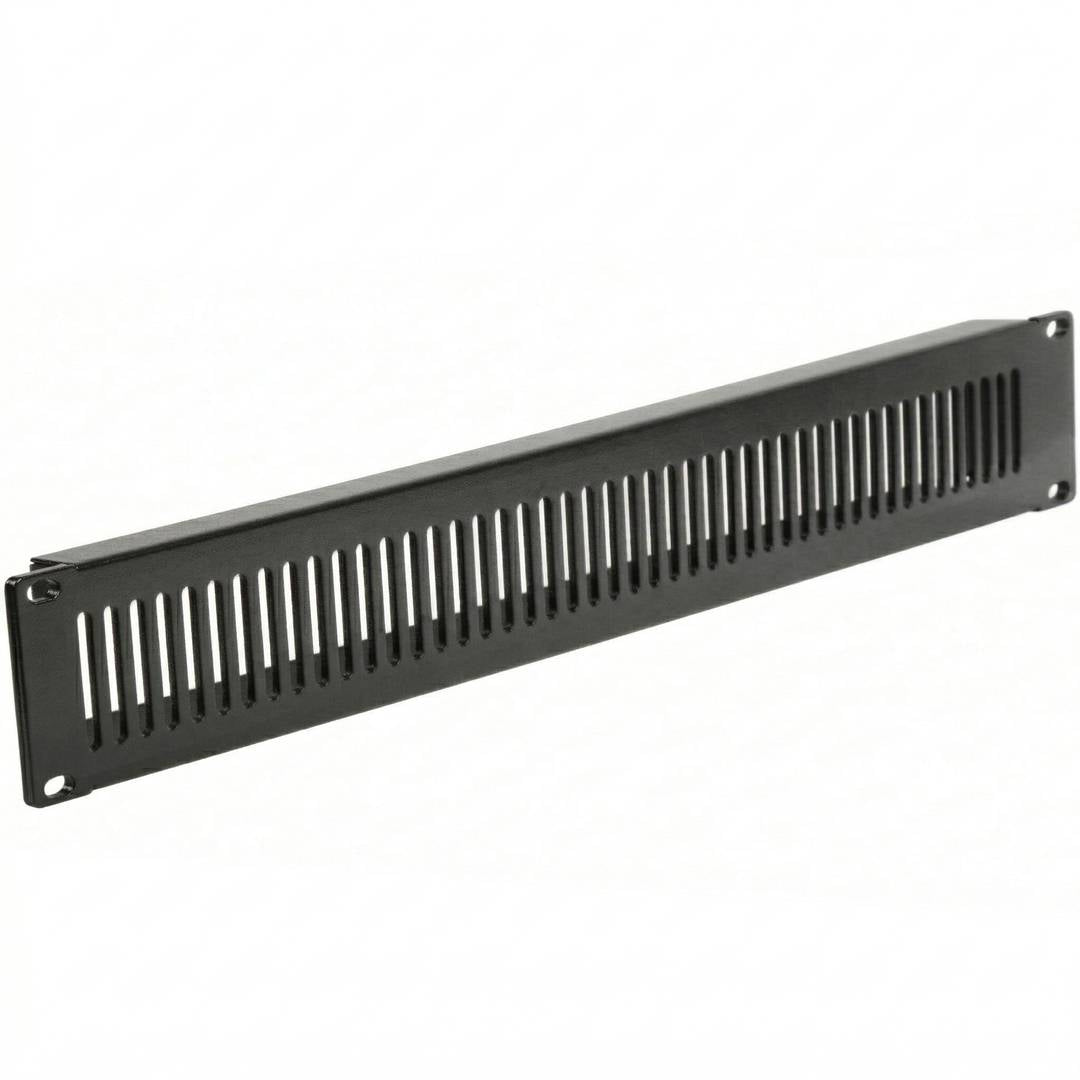 Panel de rejilla de 2U para armario rack 19' Tapa de ventilación negra