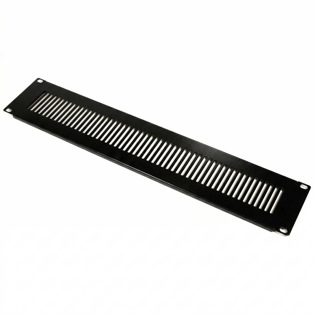 Panel de rejilla de 2U para armario rack 19' Tapa de ventilación negra