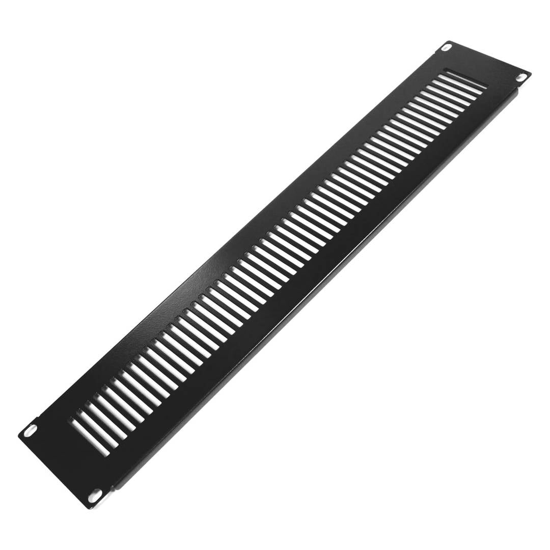 Panel de rejilla de 2U para armario rack 19' Tapa de ventilación negra