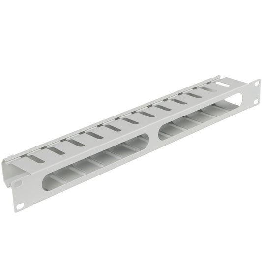 Panel guíacables blanco para armario rack 19' 1U para gestión de cables 70mm