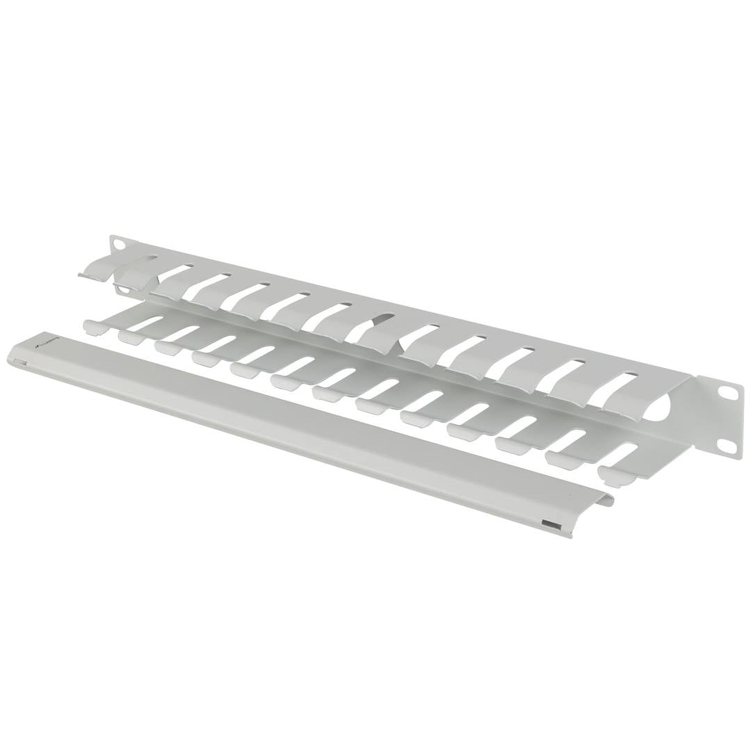 Panel guíacables blanco para armario rack 19' 1U para gestión de cables 70mm