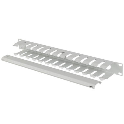 Panel guíacables blanco para armario rack 19' 1U para gestión de cables 70mm