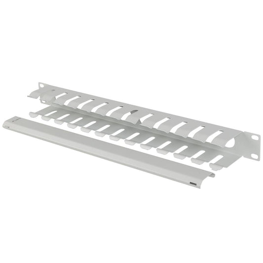 Panel guíacables blanco para armario rack 19' 1U para gestión de cables 70mm