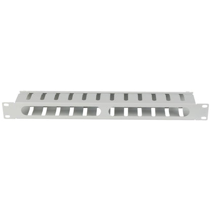 Panel guíacables blanco para armario rack 19' 1U para gestión de cables 70mm