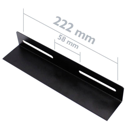 Guías laterales fijas de soporte para armario rack 19 negro 250mm