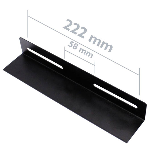 Guías laterales fijas de soporte para armario rack 19 negro 250mm