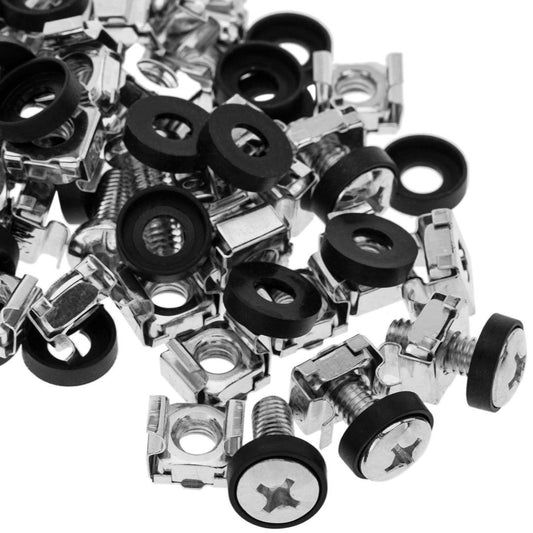 Tornillos M6 para Rack 19 20-pack de color plateado