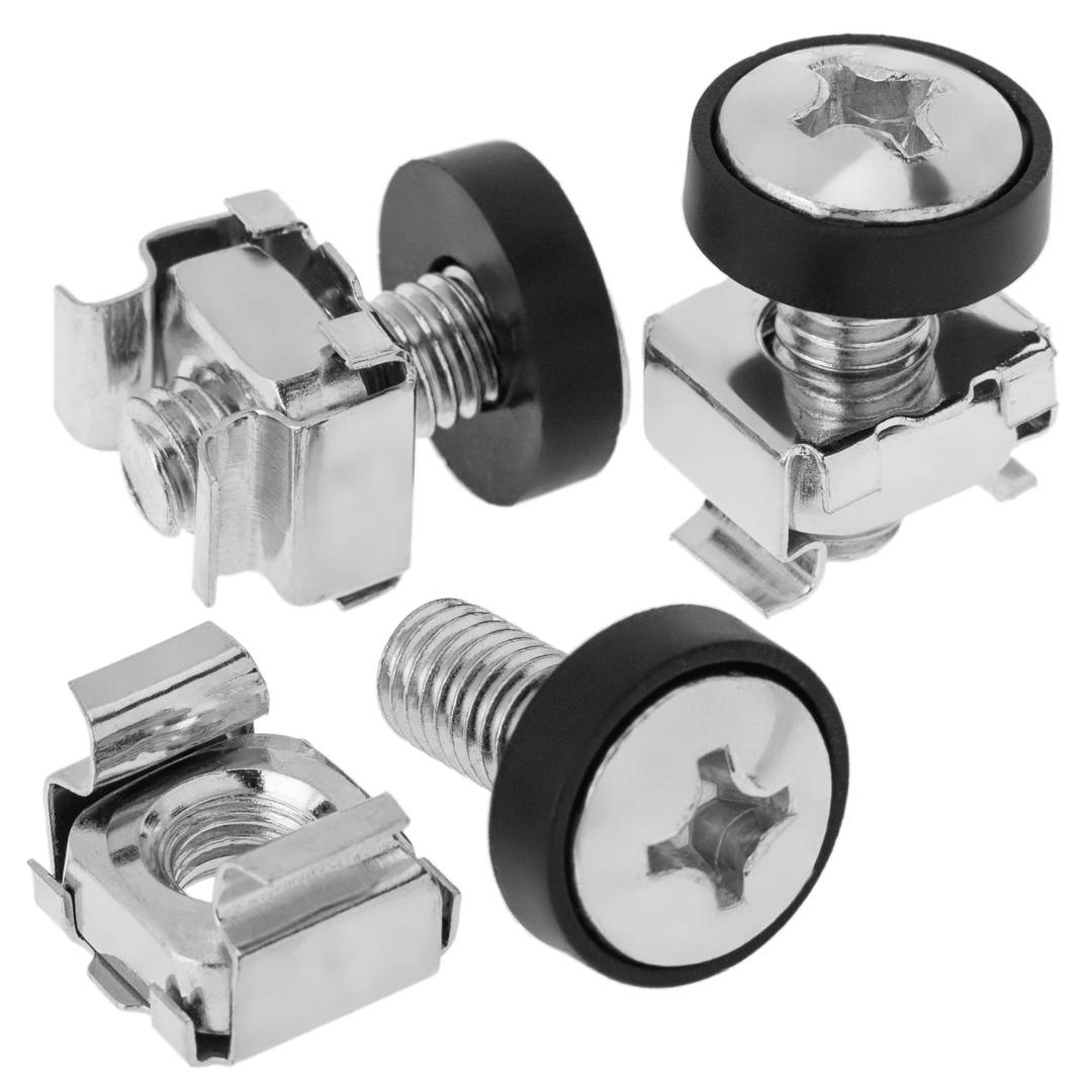 Tornillos M6 para Rack 19 20-pack de color plateado
