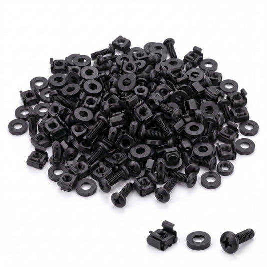 Tornillos M5 para Rack 19 50-pack con pestaña de fijación