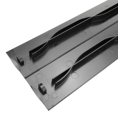 Panel ciego de 2U para armario rack 19' Tapa negra a presión