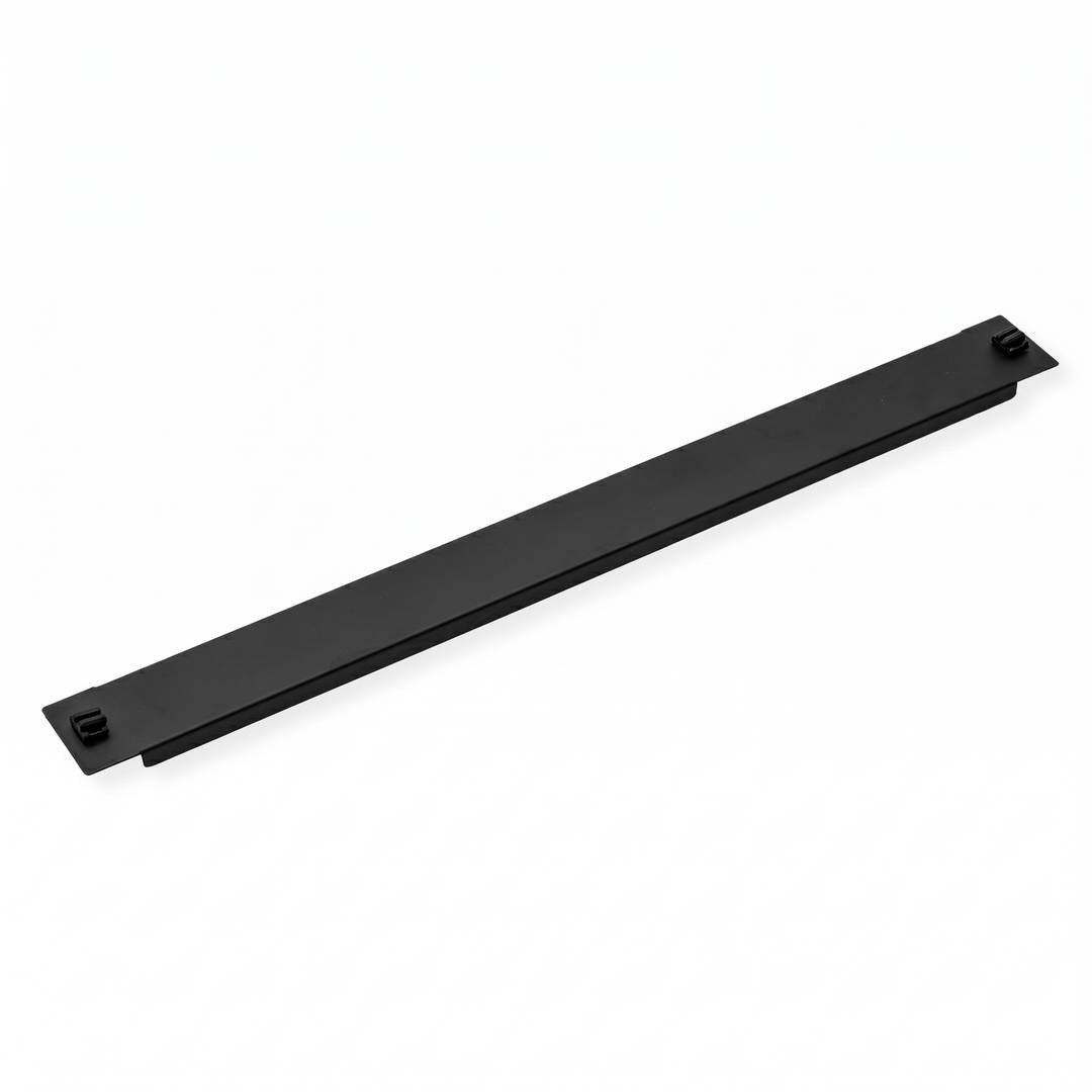 Panel ciego de 1U para armario rack 19' Tapa metal negra a presión