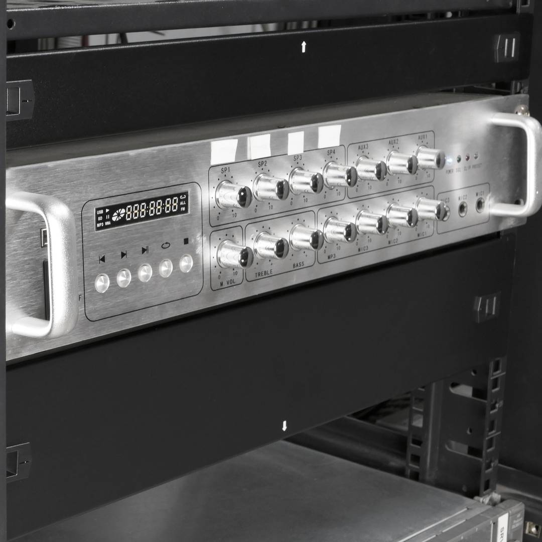 Panel ciego de 2U para armario rack 19' Tapa metal negra a presión