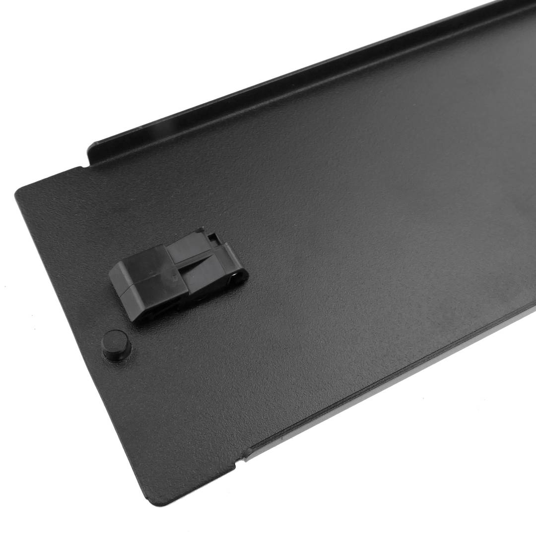 Panel ciego de 2U para armario rack 19' Tapa metal negra a presión