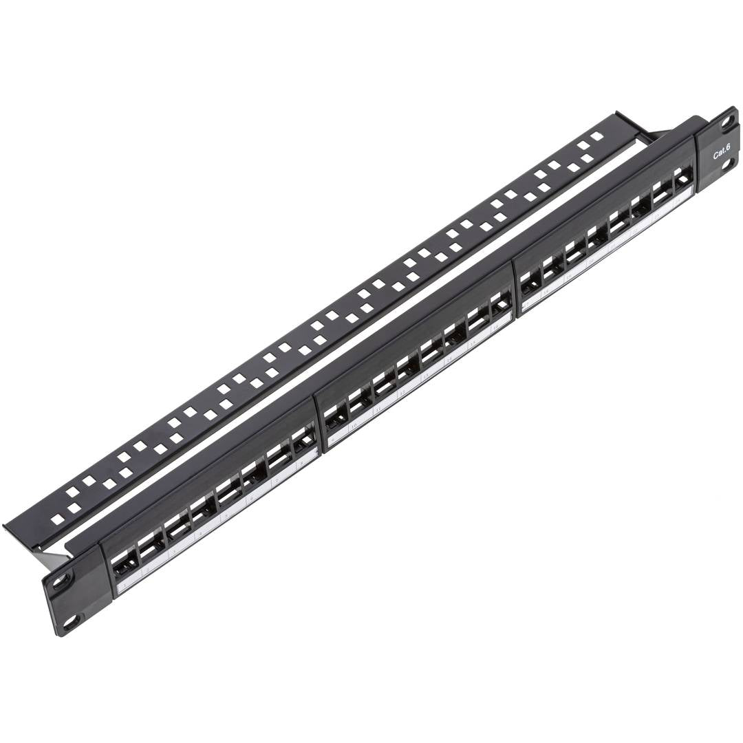 Patch panel configurable para rack 19 para 24 keystone 110 con peine