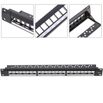 Patch panel configurable para rack 19 para 24 keystone 110 con peine