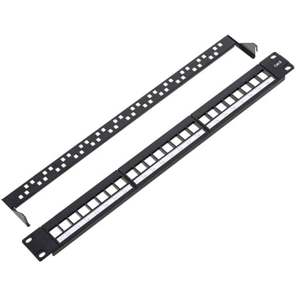 Patch panel configurable para rack 19 para 24 keystone 110 con peine