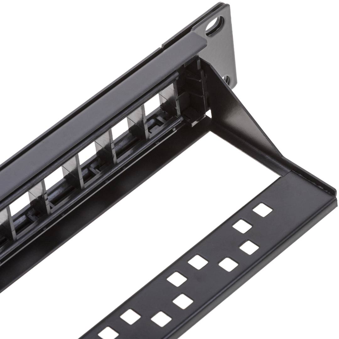 Patch panel configurable para rack 19 para 24 keystone 110 con peine