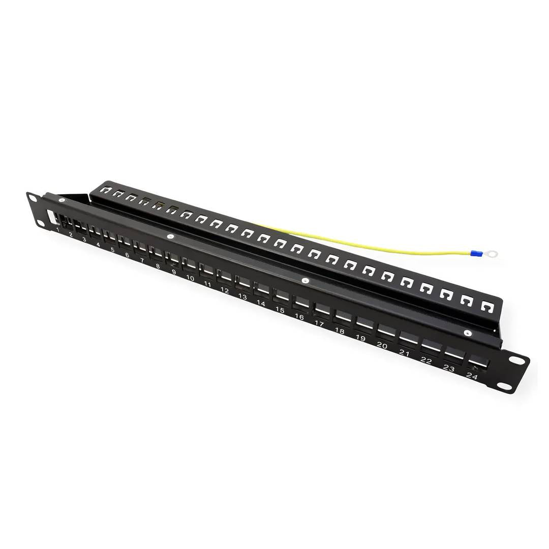 Patch panel configurable FTP para rack 19 para 24 keystone 110 con peine