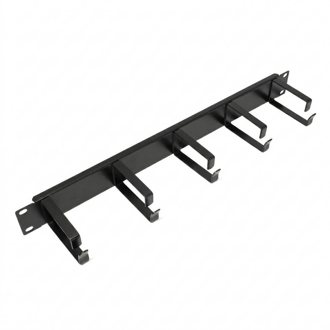 Panel guíacables para armario rack 19' 1U con 5 anillas para gestión de cables