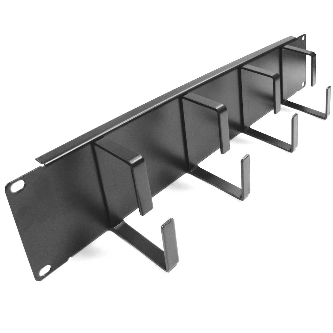 Panel guíacables para armario rack 19' 2U con 4 anillas para gestión de cables