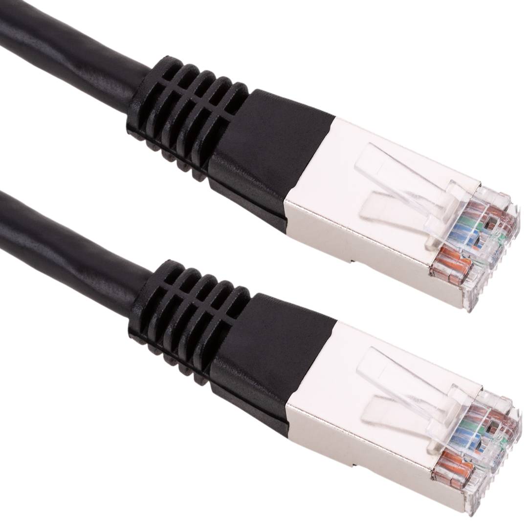 Cable de red ethernet Cat. 6 FTP de 0,25 m de color negro