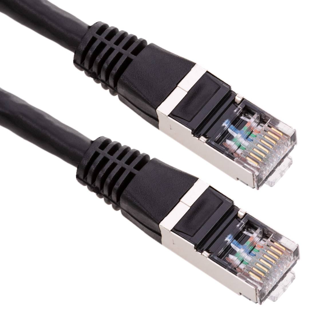 Cable de red ethernet Cat. 6 FTP de 0,25 m de color negro