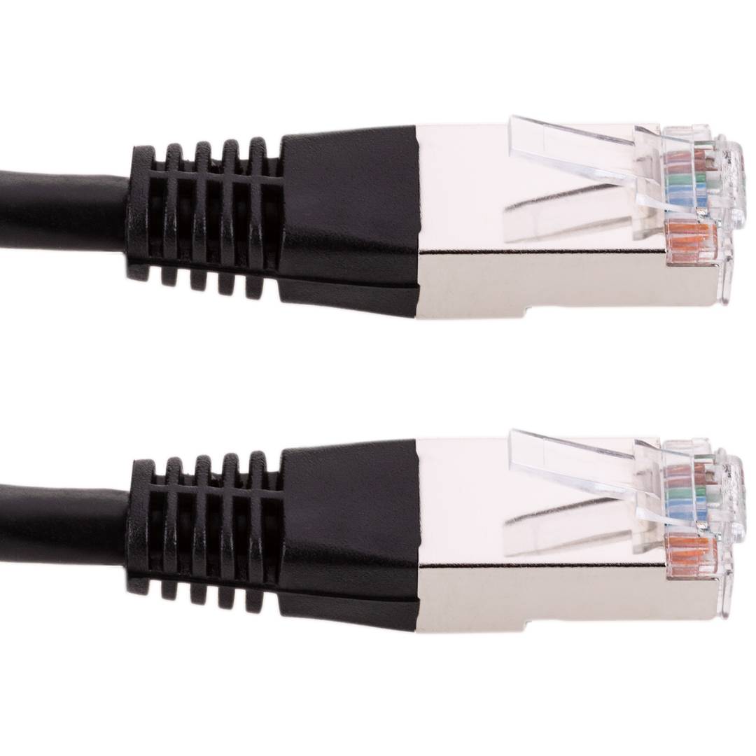 Cable de red ethernet Cat. 6 FTP de 0,25 m de color negro