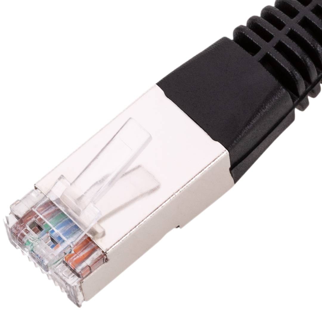 Cable de red ethernet Cat. 6 FTP de 0,25 m de color negro