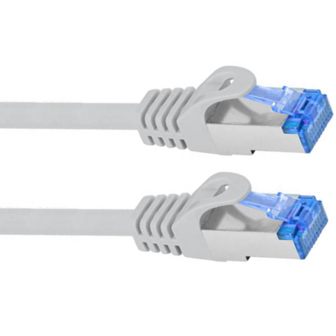 Cable de red ethernet Cat. 6a FTP CCA de 20 m de color gris fluke tested PCF6A-10CC-2000-S