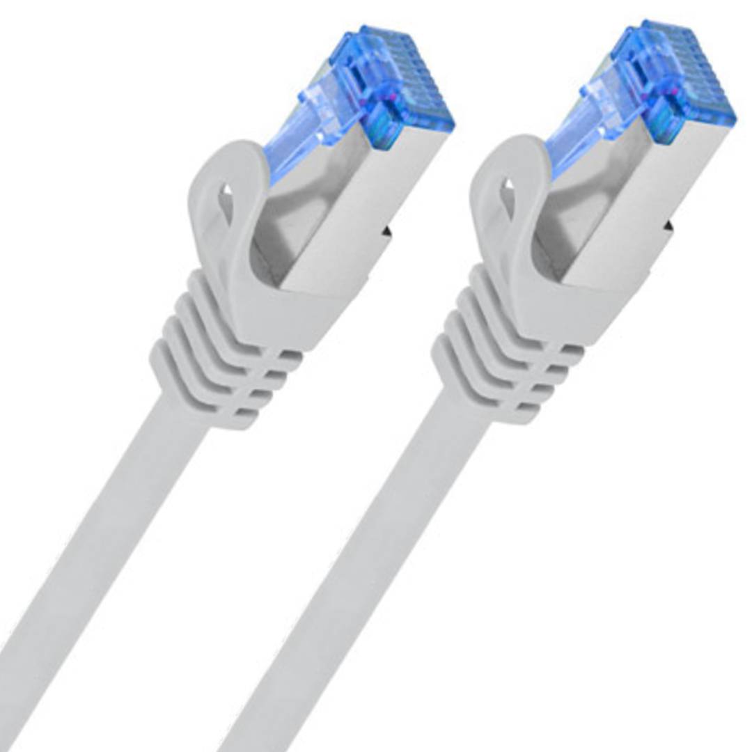 Cable de red ethernet Cat. 6a FTP CCA de 20 m de color gris fluke tested PCF6A-10CC-2000-S